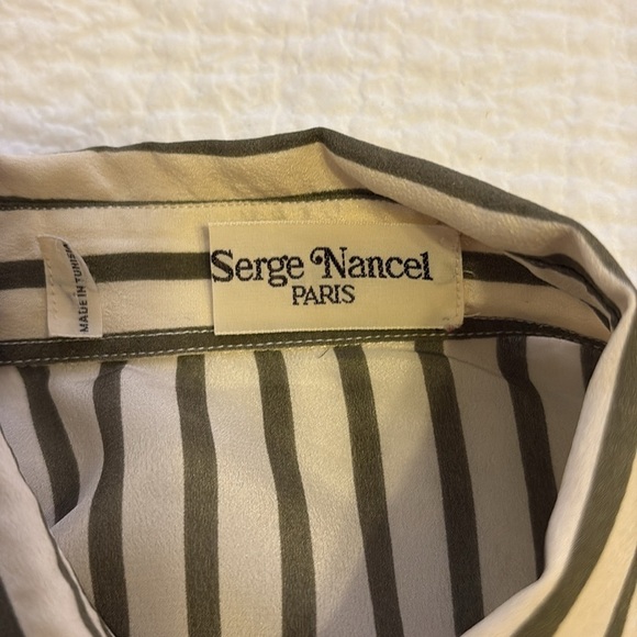 Serge Nancel Paris button down women’s blouse.  Size M - Picture 7 of 8